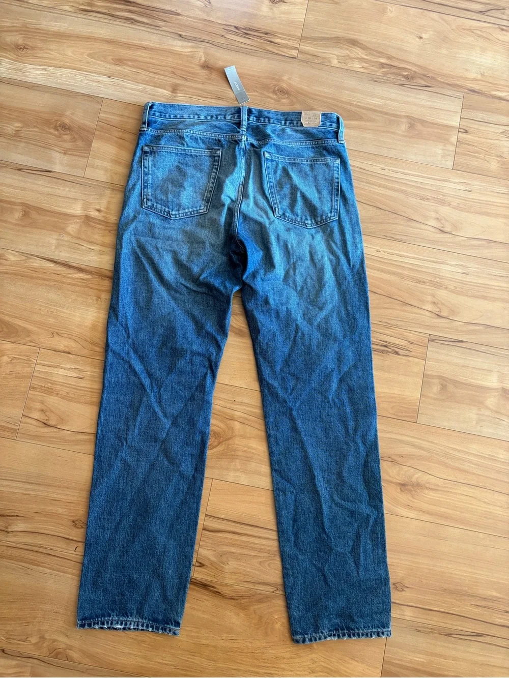 J. Crew Men's Straight-Leg Blue Denim Jeans